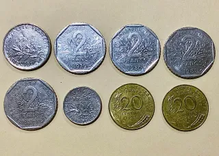 Lote 25 monedas francesas