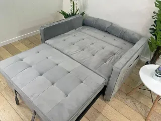 Nuevo sofa cama gris terciopelo