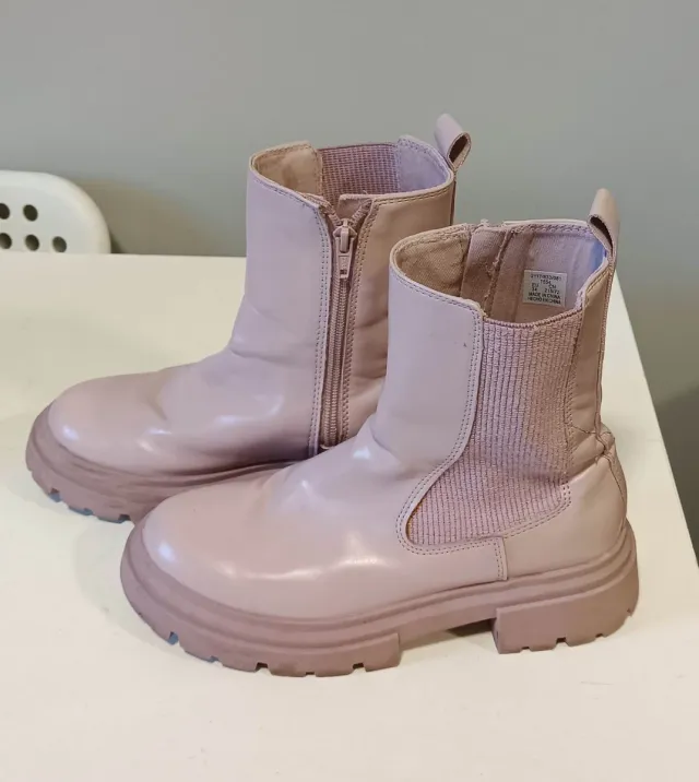 Botas Zara niña T.34 rosa claro