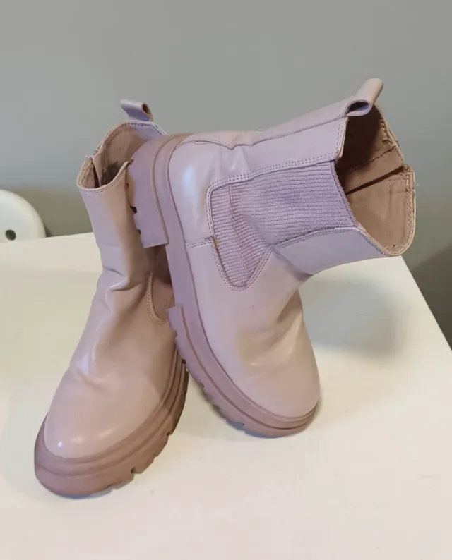Botas Zara niña T.34 rosa claro