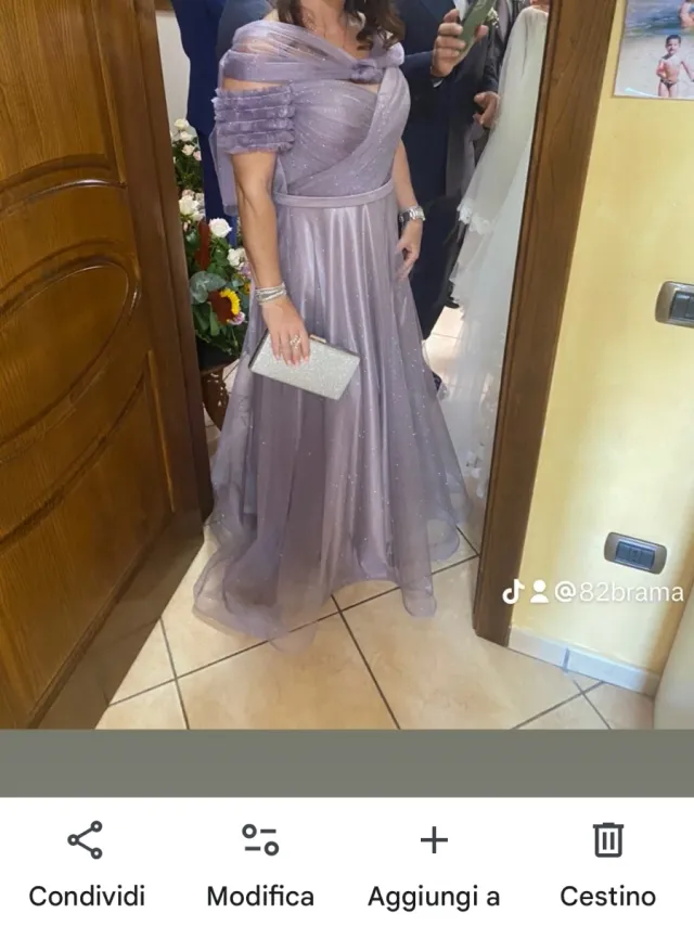 Abito elegante viola scintillante