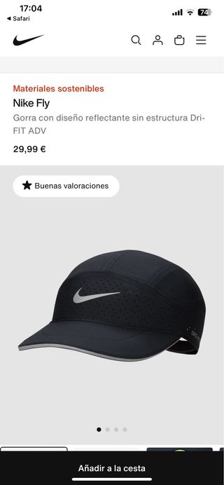 Gorra Nike Fly Cap Negra Talla L/XL