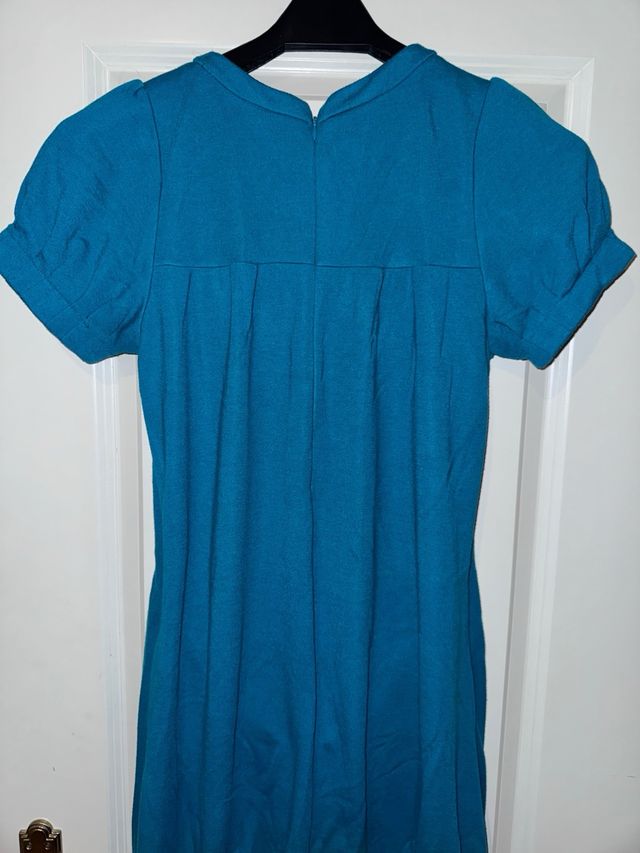 Vestido Zara Talla L Azul Petróleo