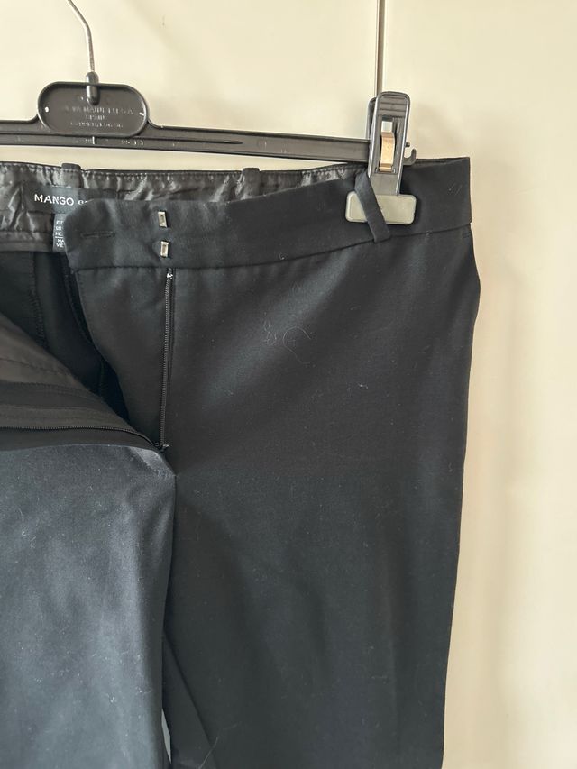 Pantalón Mango Algodón Negro Talla 40