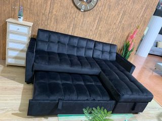 Sofá Cama Negro con Arcón