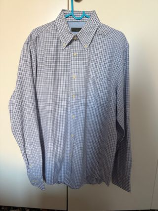Camicia uomo COMPETITION quadri cotone blu taglia