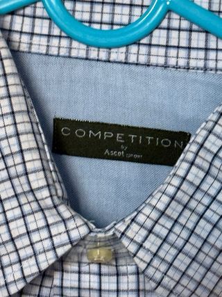 Camicia uomo COMPETITION quadri cotone blu taglia