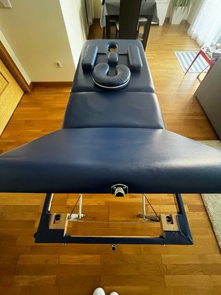 Camilla de masaje plegable azul