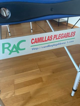 Camilla de masaje plegable azul