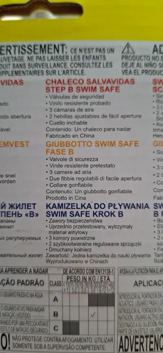 Chaleco flotador para niños de 3 a 6 años