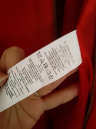 Abrigo rojo El Corte Inglés XL Elogy