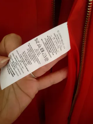 Abrigo rojo El Corte Inglés XL Elogy