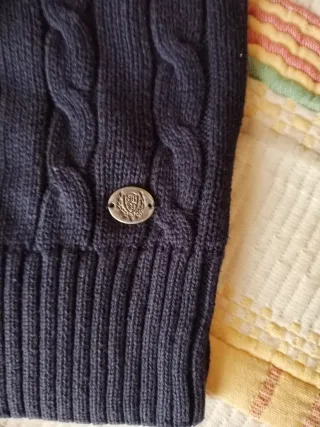 Camisola Sacoor Azul Malha Trançada