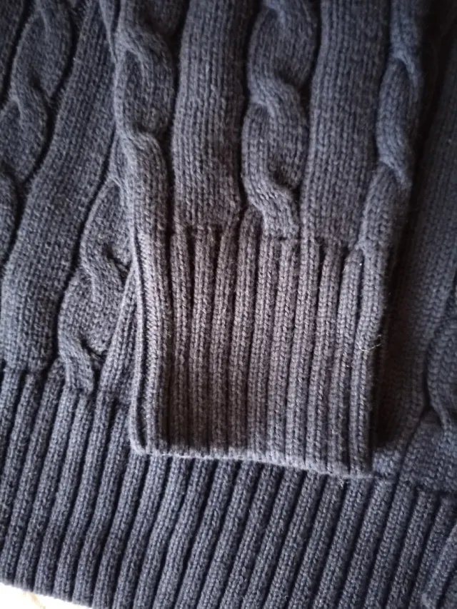 Camisola Sacoor Azul Malha Trançada