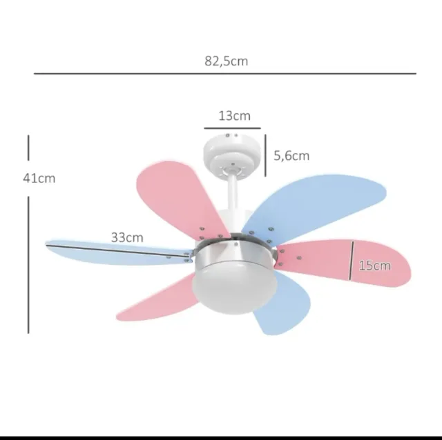Ventilador infantil con luz