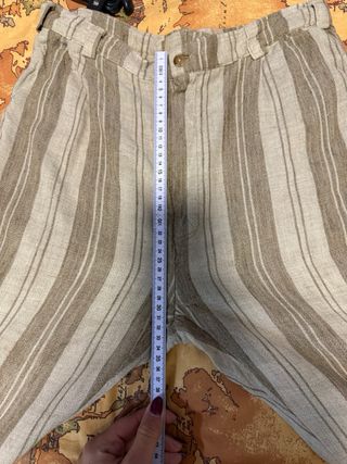 Completo uomo righe beige e marrone