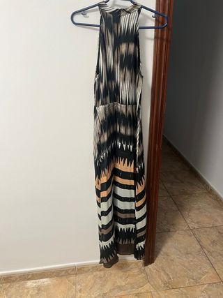 Vestido largo estampado Massimo Dutti