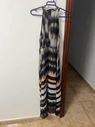 Vestido largo estampado Massimo Dutti