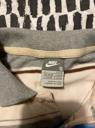 Polo Nike Rayas Beige, Azul, Marrón, Gris