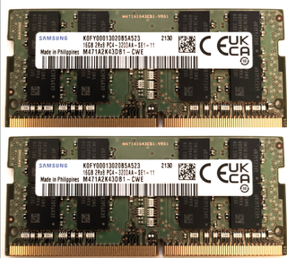 2 x Modulo RAM Samsung 16GB DDR4 3200MHz SODIMM