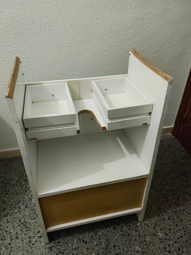 Mueble bajo lavabo blanco