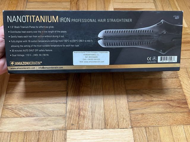 Ferro da stiro professionale Nanotitanium Iron di Amazon Keratin