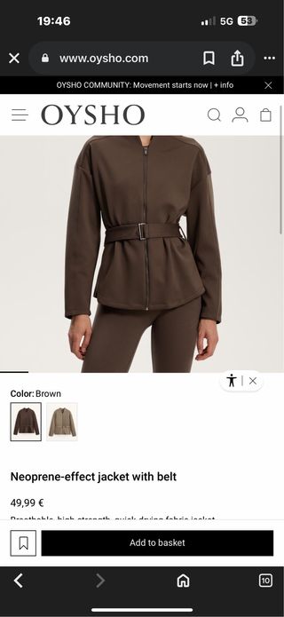 Conjunto Oysho Neopreno Marrón