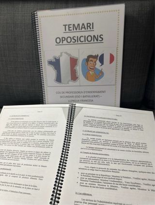 Temario oposiciones ESO - especialidad francés