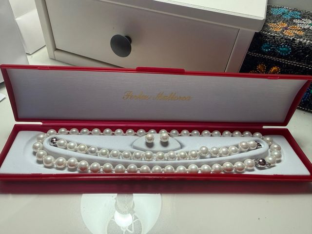 Conjunto Perlas Mallorca Collar Pulsera Pendientes