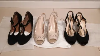 Set scarpe scamosciate e pelle