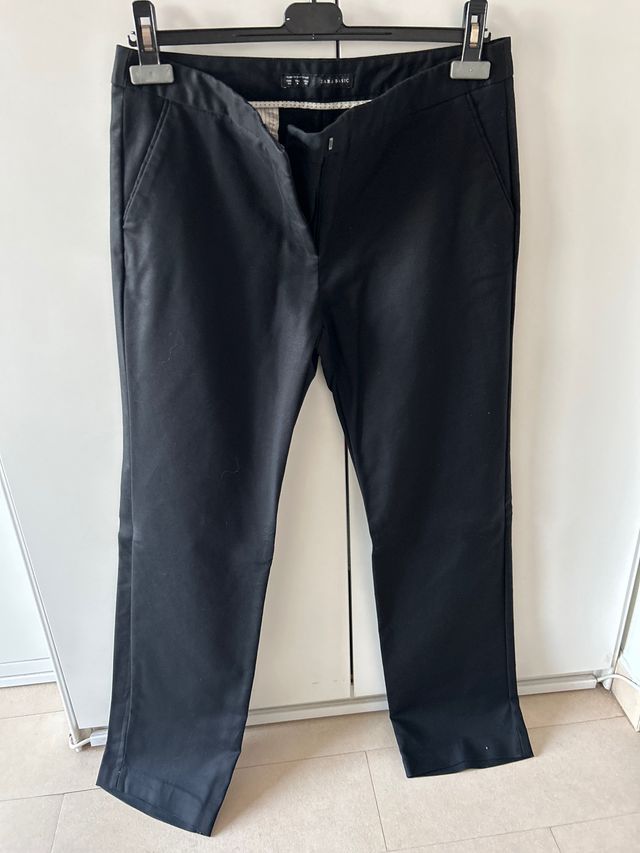 Pantalón Zara Basic Algodón Recto T.40