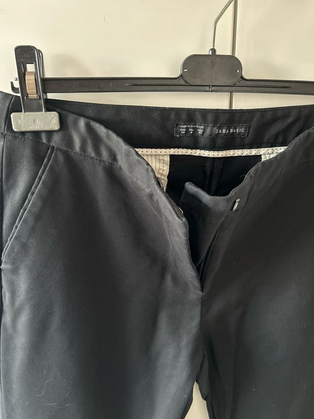 Pantalón Zara Basic Algodón Recto T.40