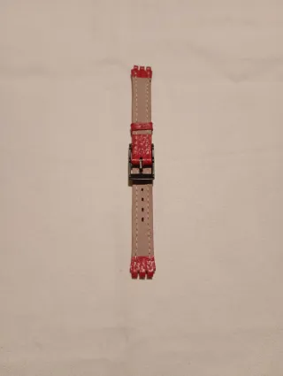 Cinturino per orologio Swatch Pelle Rosso 14mm