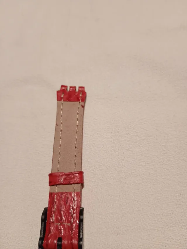 Cinturino per orologio Swatch Pelle Rosso 14mm