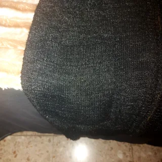 Chaqueta de lana negra con cremallera