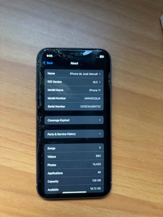 iPhone 11 Morado/Lila 128Gb 90% Salud de batería