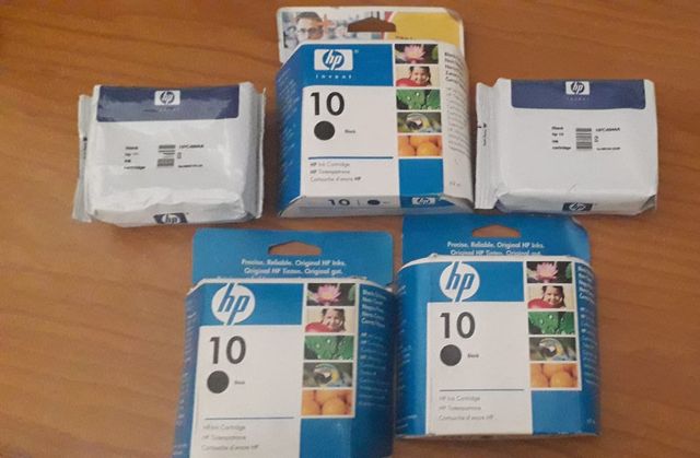 Lotto di 5 cartucce d'inchiostro HP 10 Nero Originali
