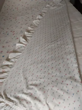 Funda nórdica floral blanca