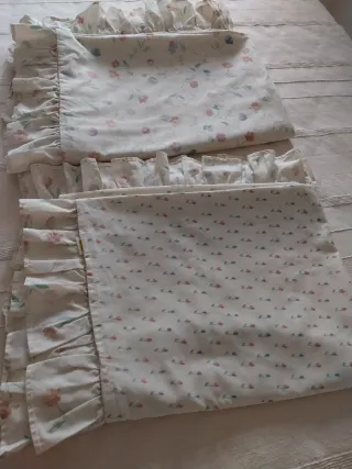 Funda nórdica floral blanca