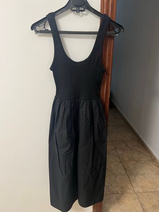 Vestido largo negro Zara