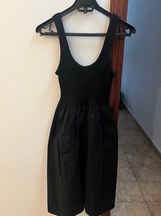 Vestido largo negro Zara
