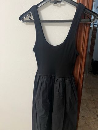 Vestido largo negro Zara