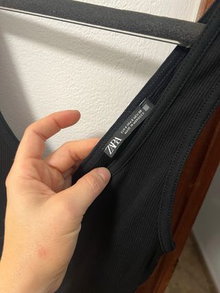 Vestido largo negro Zara