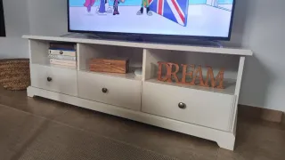 Mueble TV Ikea LIATORP Blanco Madera