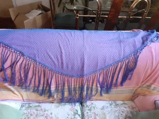 Traje Flamenca blanco en Batista perforada, t 38