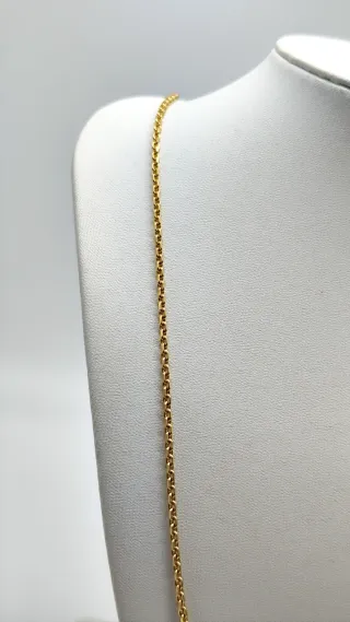 Cadena fina eslabón macizo oro 18 kt  60cm