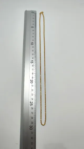 Cadena fina eslabón macizo oro 18 kt  60cm