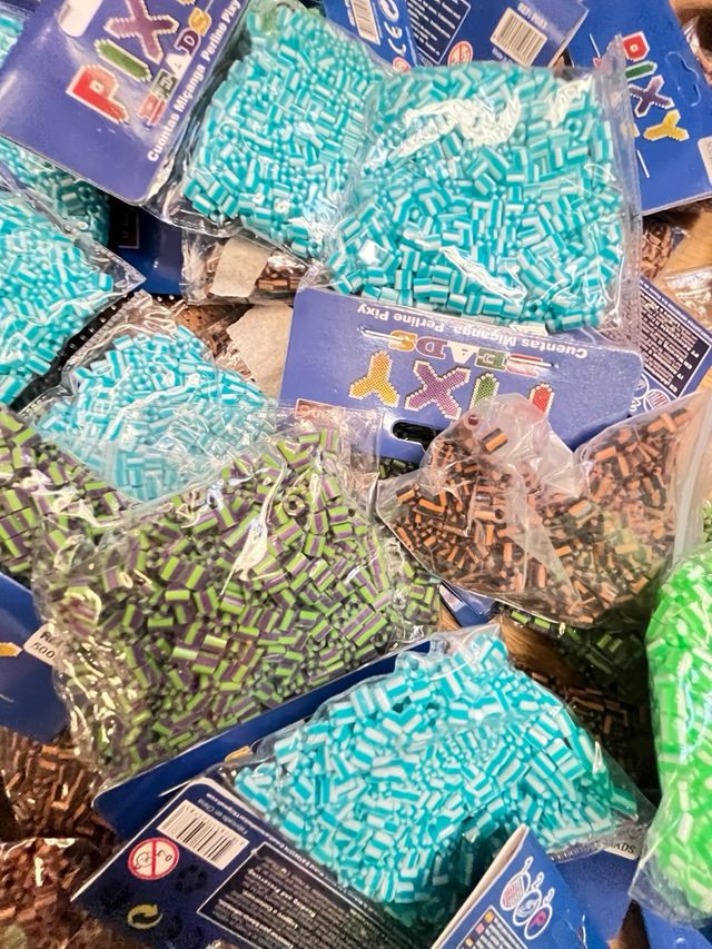 Lote hama beads con moldes