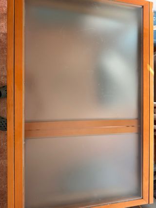 Tavolo e sedie in legno e vetro allungabili