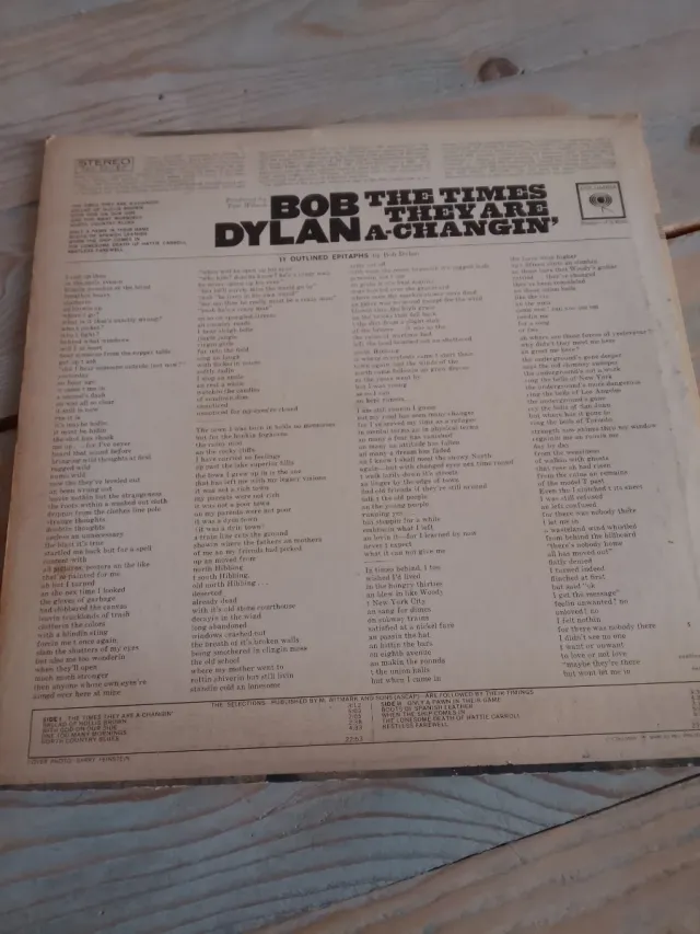 Bob Dylan - The Times They Are A-Changin' Vinile